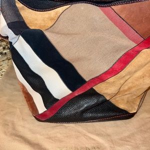COPY - Burberry leather and suede hobo bag